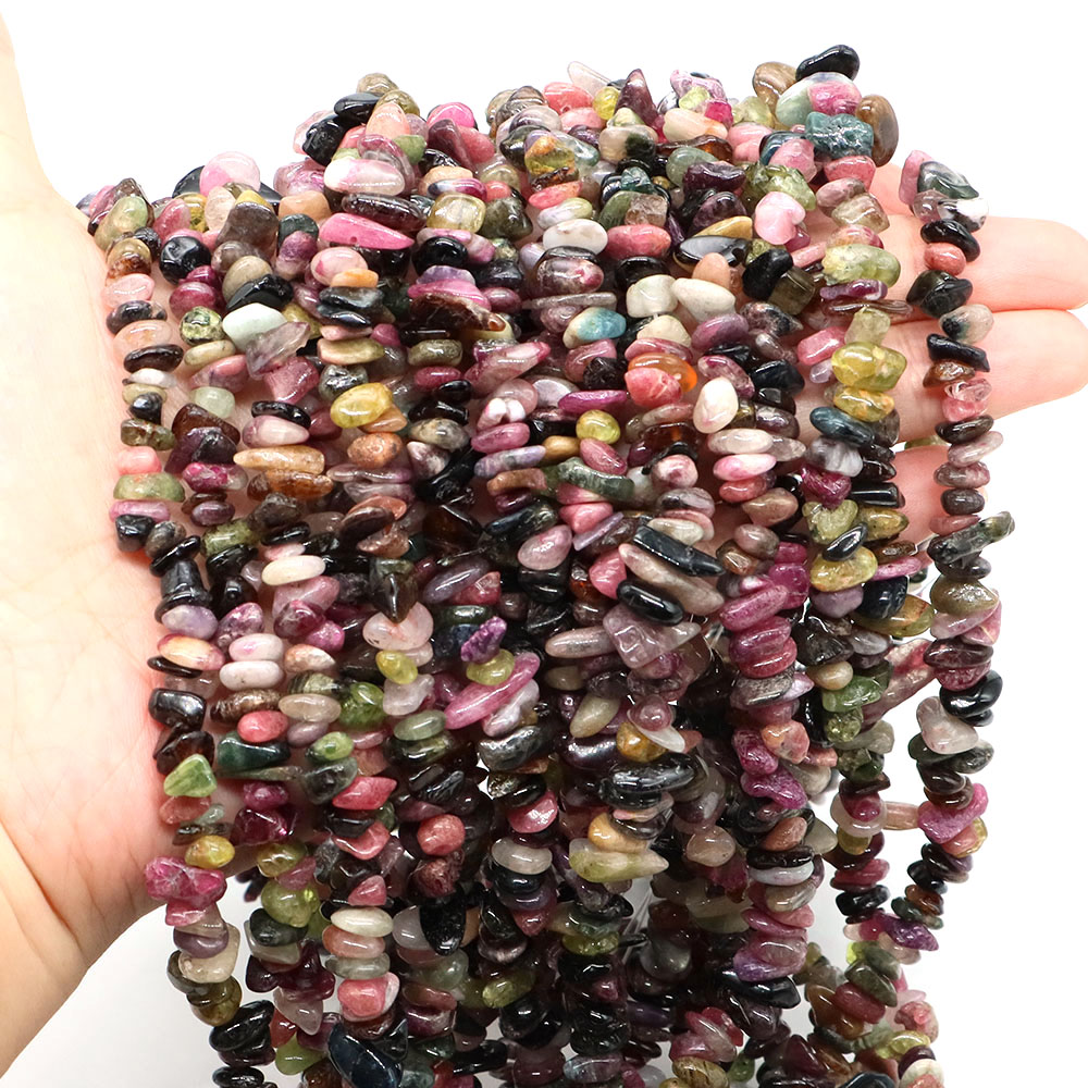 Jewelry Making Drill - Natursteine Farbe Turmalin Unregelmäßige Perlen Kristall