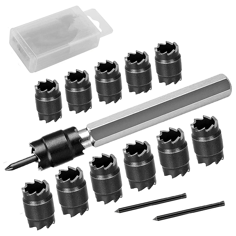 Jewelry Making Drill - 14-teiliges doppelseitiges 3/8-Zoll-HSS-Punktschweißschneider-Set für das Punkts